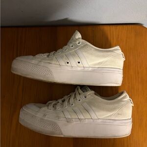 Adidas Originals Nizza Platform Women’s Sneakers Triple White (fv5322)
